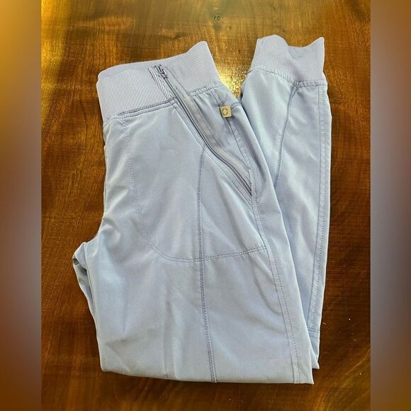 Infinity by Cherokee Scrub Jogger Pants CIP Ciel Blue XXS petite - Picture 2 of 6
